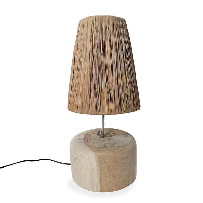 Bazarbizar-b2b dem Gras Teak Holztisch lampe-natürlich