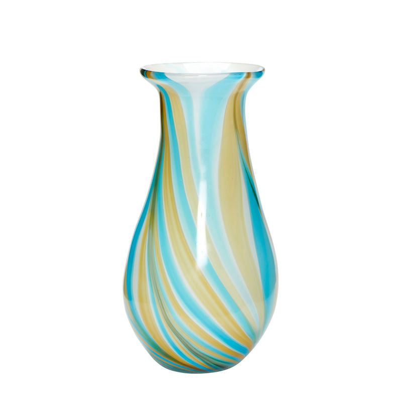 Hübsch Kaleido vase bleu/jaune