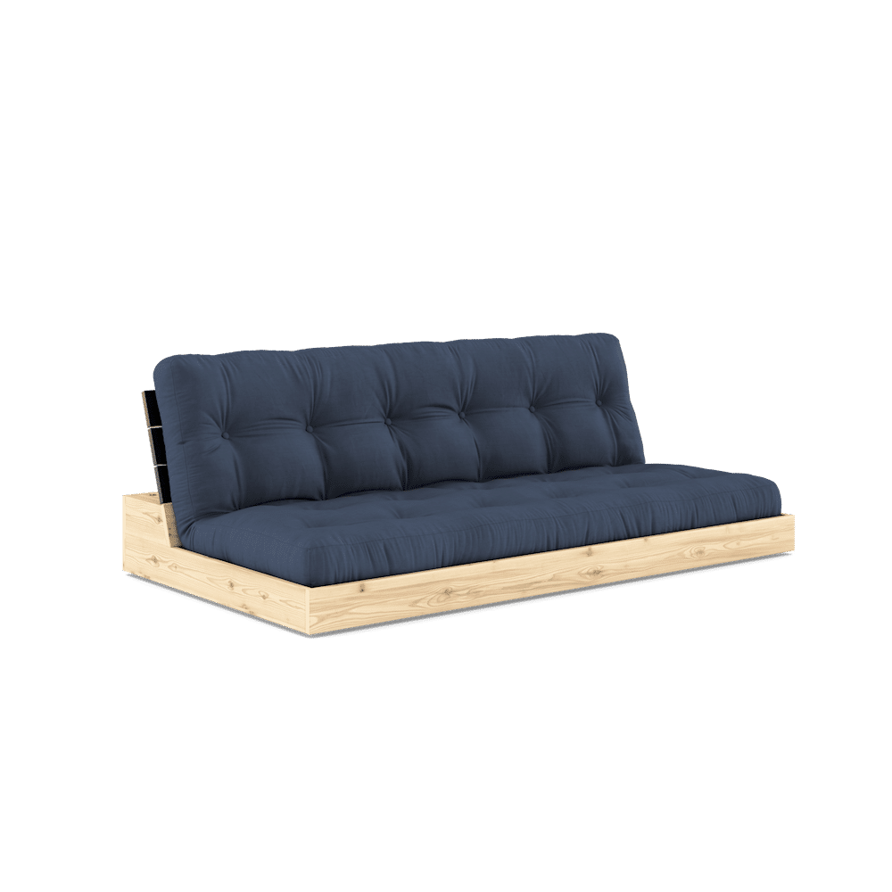 Karup Design BASE BLACK NIGHT LACQUERED W. 5-LAYER MIXED MATTRESS NAVY