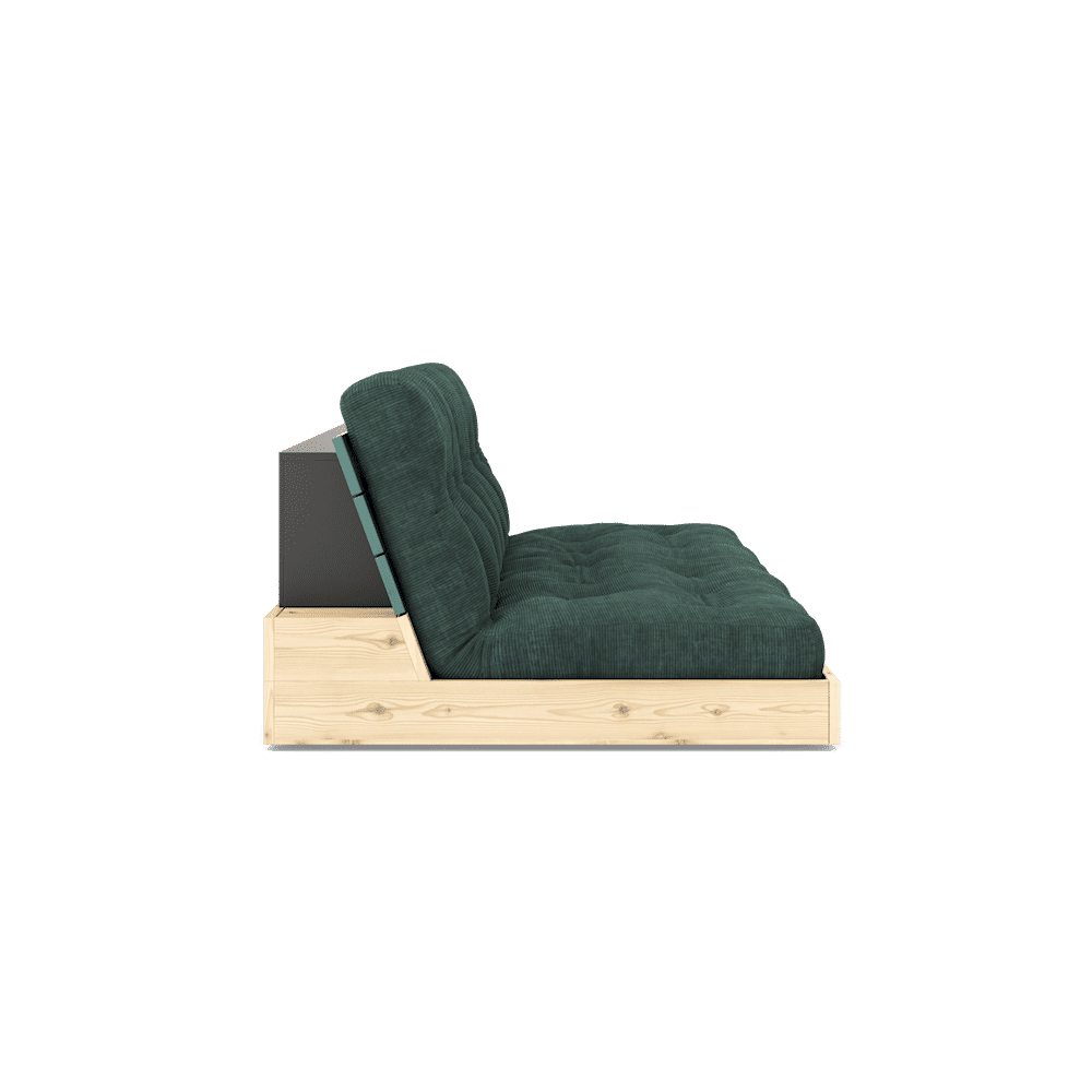 Karup Design BASE LUSH GREEN LACQUERED W. 5-LAYER MIXED MATTRESS SEAWEED