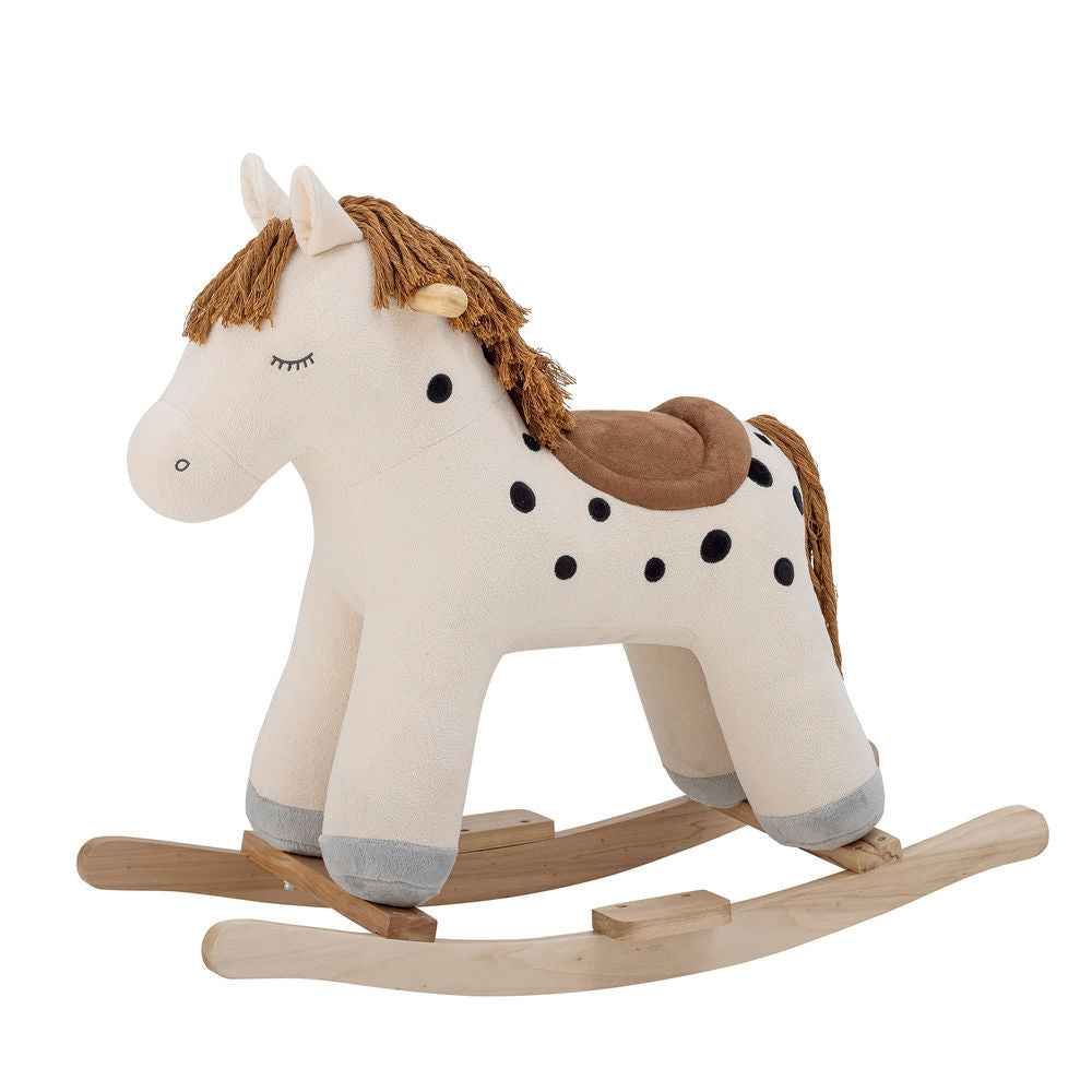 Bloomingville MINI Merlen Swing Toys, Caballo, Blanco, Poliéster