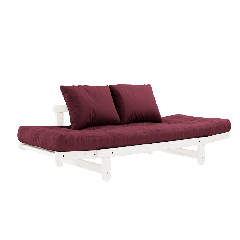 Karup Design BEAT WHITE LACQUERED W. BEAT MATTRESS SET BORDEAUX