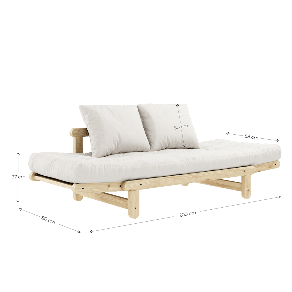 Karup Design BEAT WHITE LACQUERED W. BEAT MATTRESS SET MOCCA