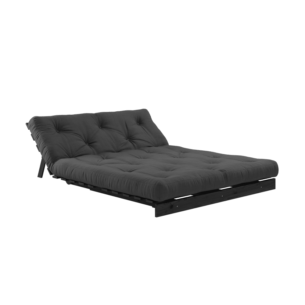 Karup Design ROOTS BLACK LACQUERED 140 X 200 W. ROOTS MATTRESS DARK GREY