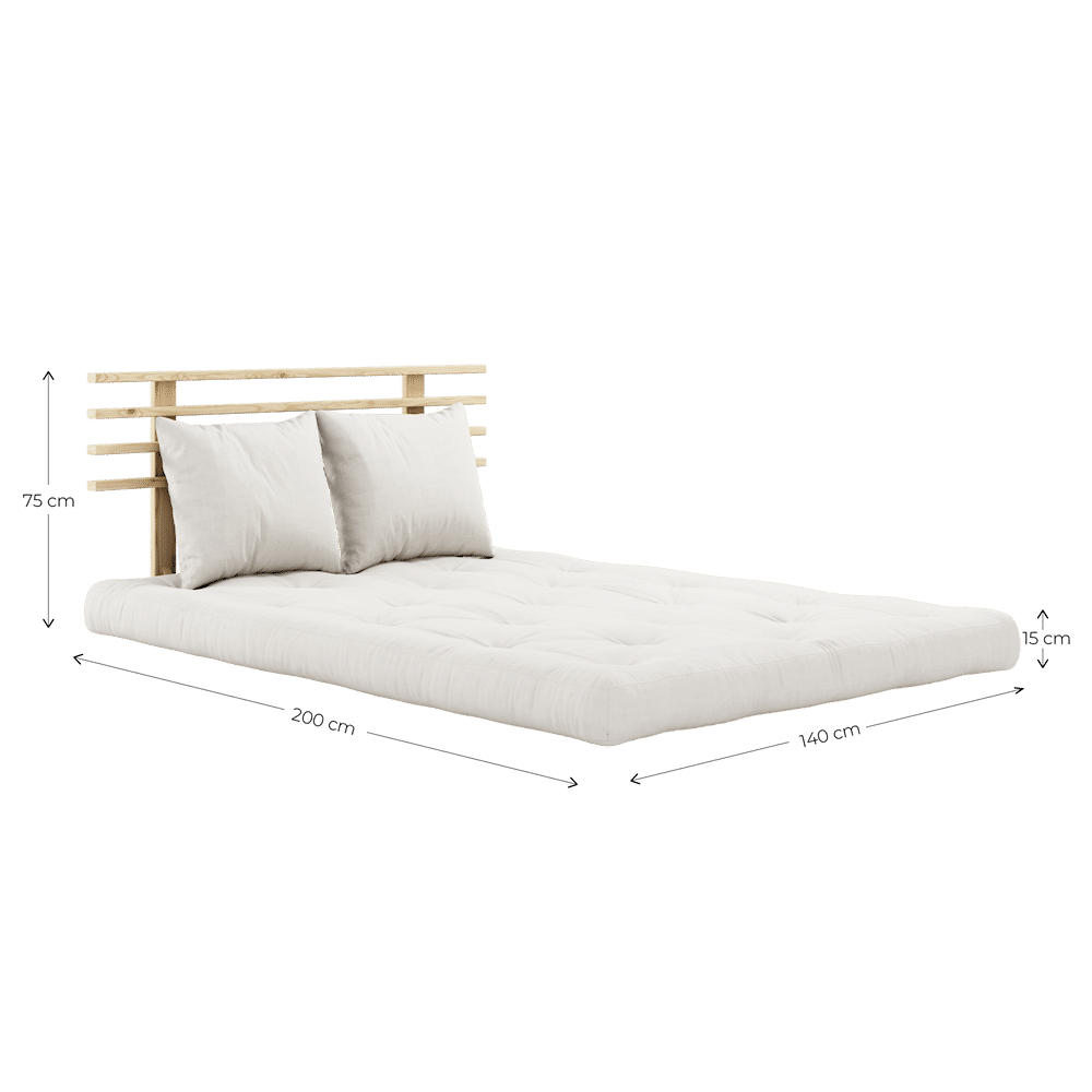 Karup Design SHIN SANO CLEAR LACQUERED W. SHIN SANO MATTRESS SET NAVY