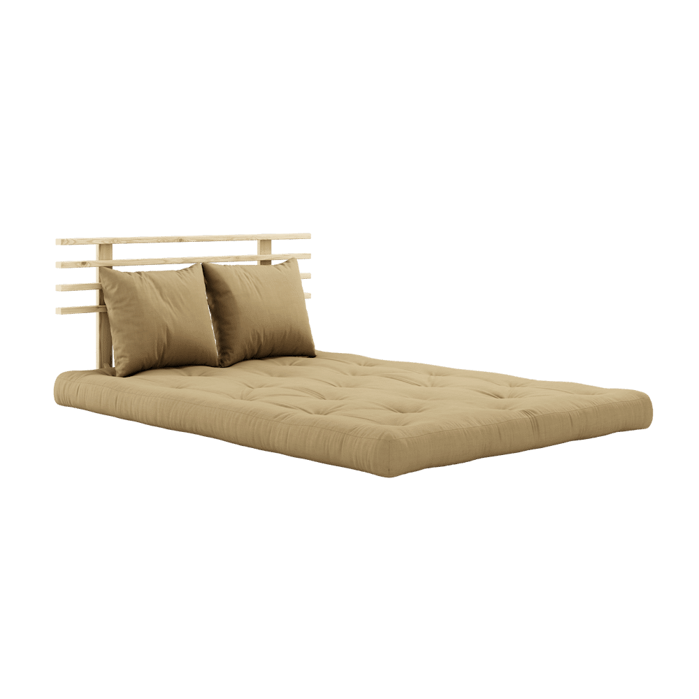 Karup Design SHIN SANO CLEAR LACQUERED W. SHIN SANO MATTRESS SET WHEAT BEIGE