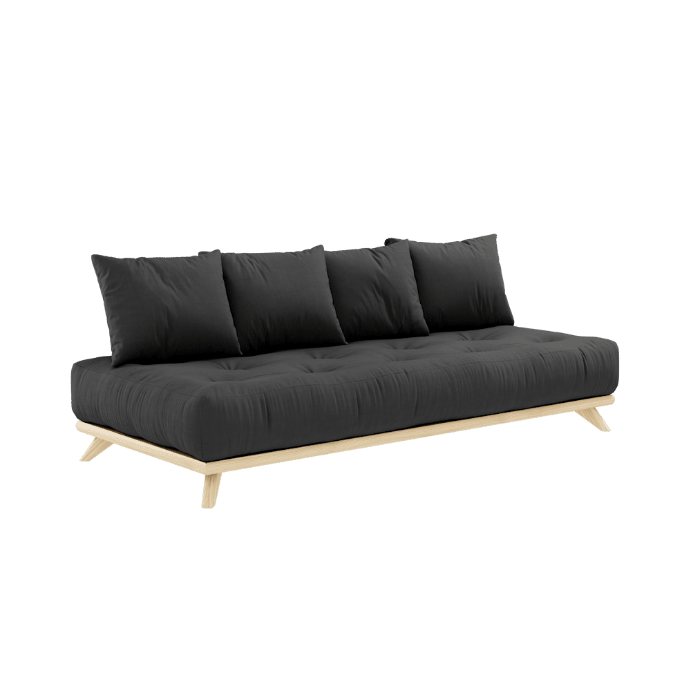 Karup Design SIN DAYBED CLARO LACADO W. SIN SET DE COLCHÓN DAYBED GRIS OSCURO