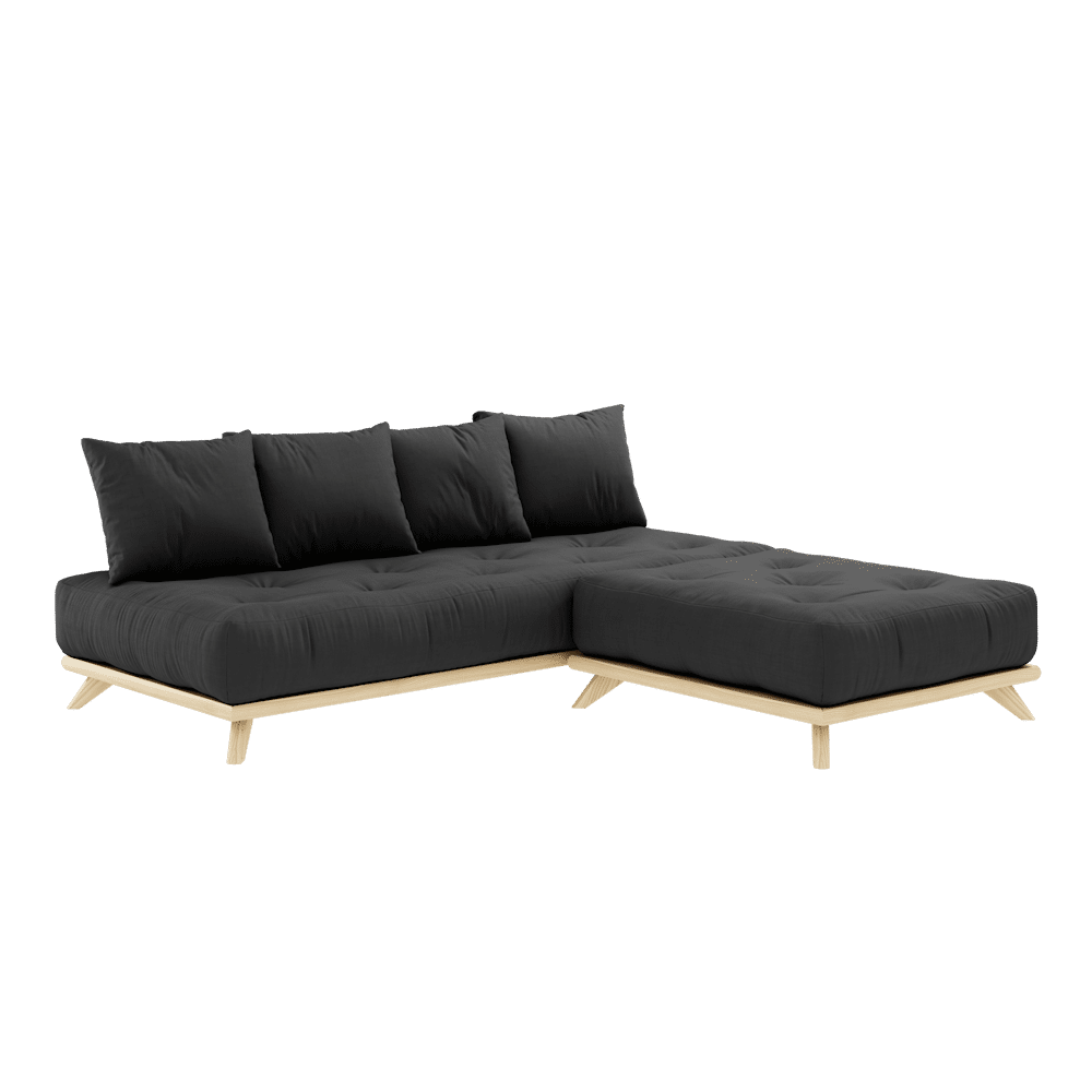 Karup Design SIN DAYBED CLARO LACADO W. SIN SET DE COLCHÓN DAYBED GRIS OSCURO