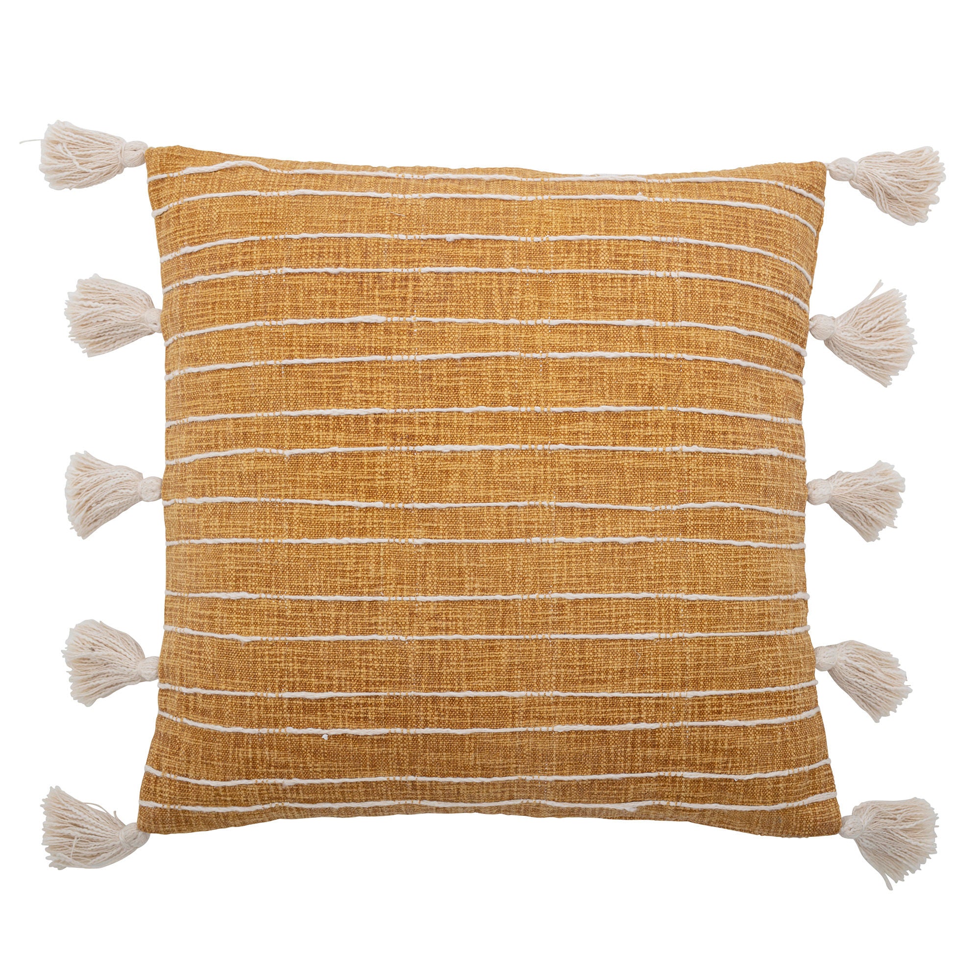 Bloomingville Coussin Emely, Jaune, Coton