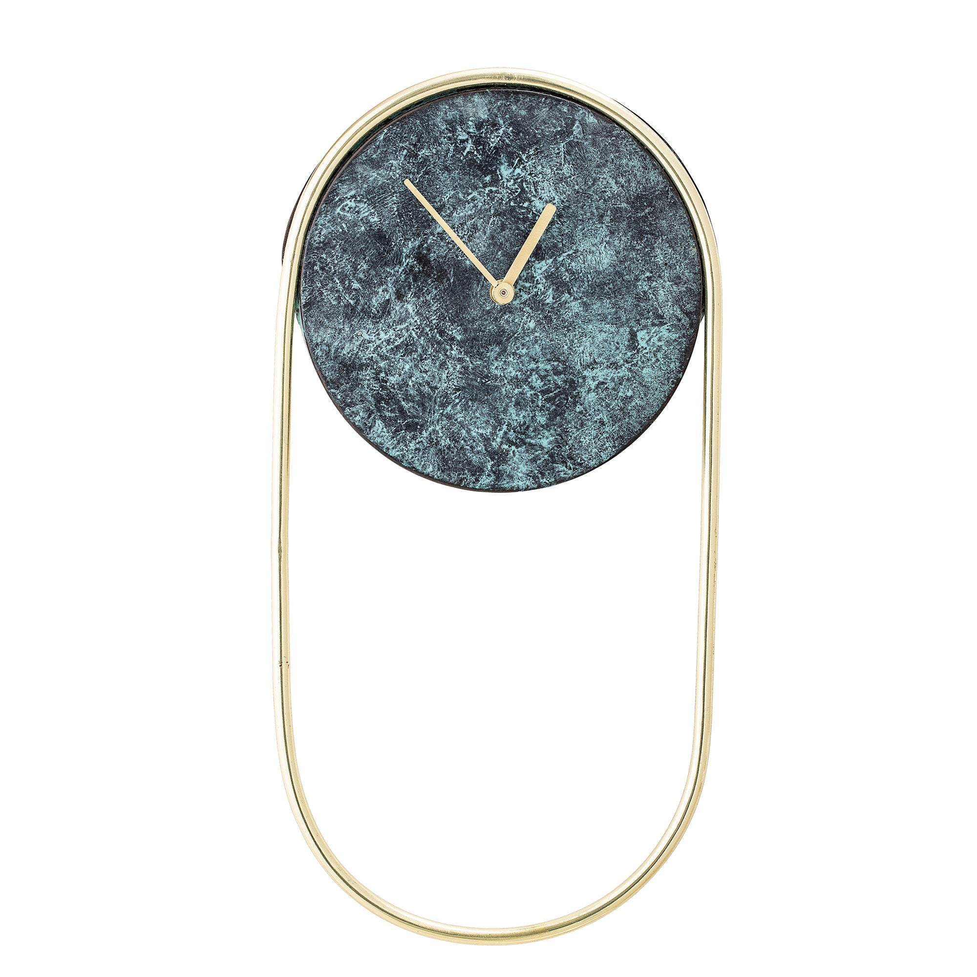 Bloomingville Laaziz Reloj de pared, Verde, Metal