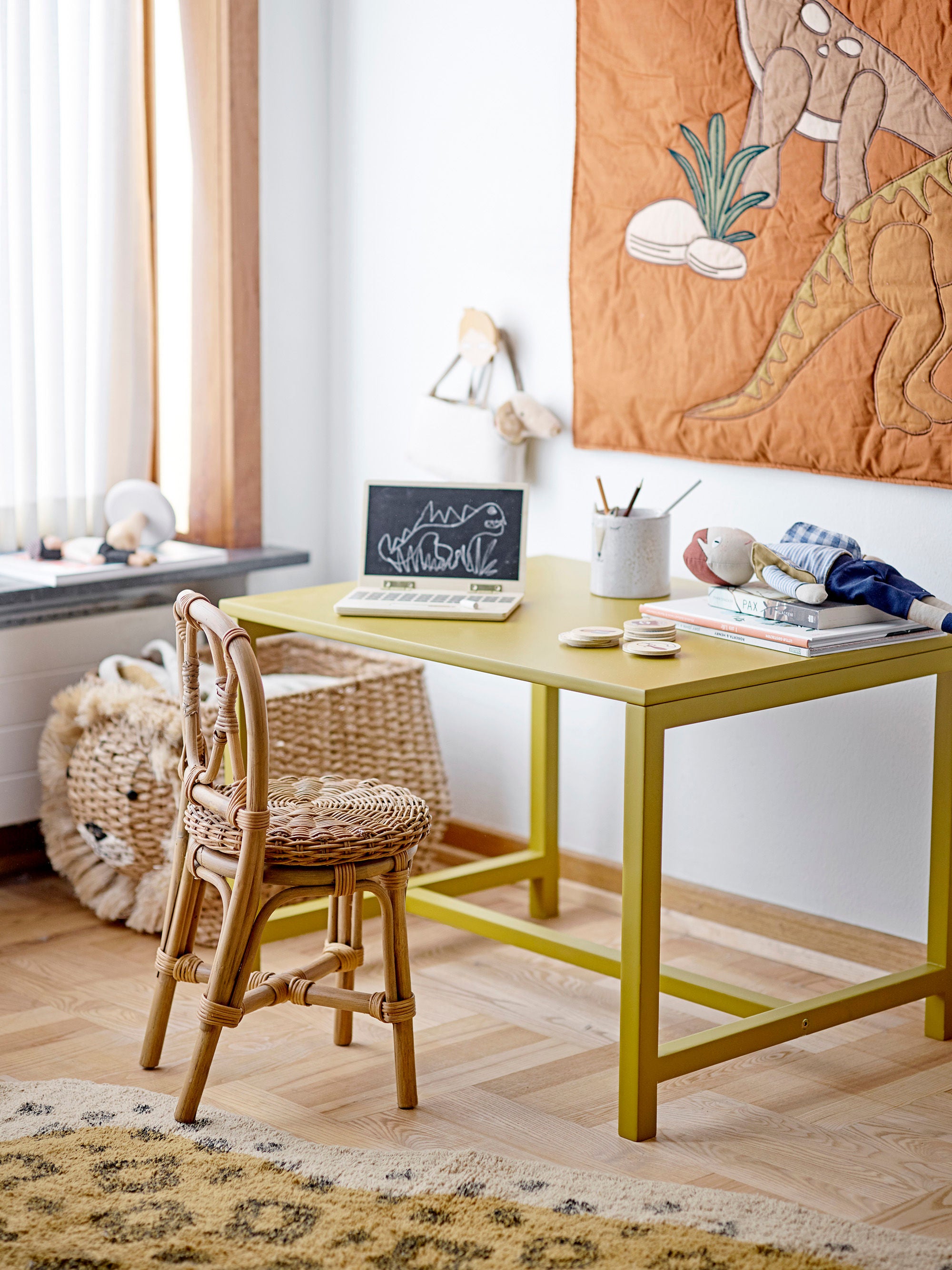 Bloomingville MINI Rese Table, Jaune, MDF