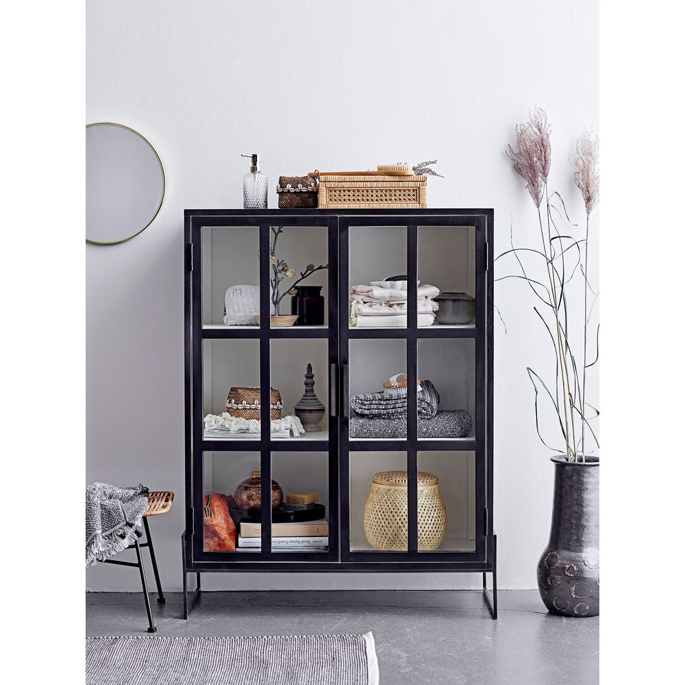 Bloomingville Opal Gabinete, Negro, Roble