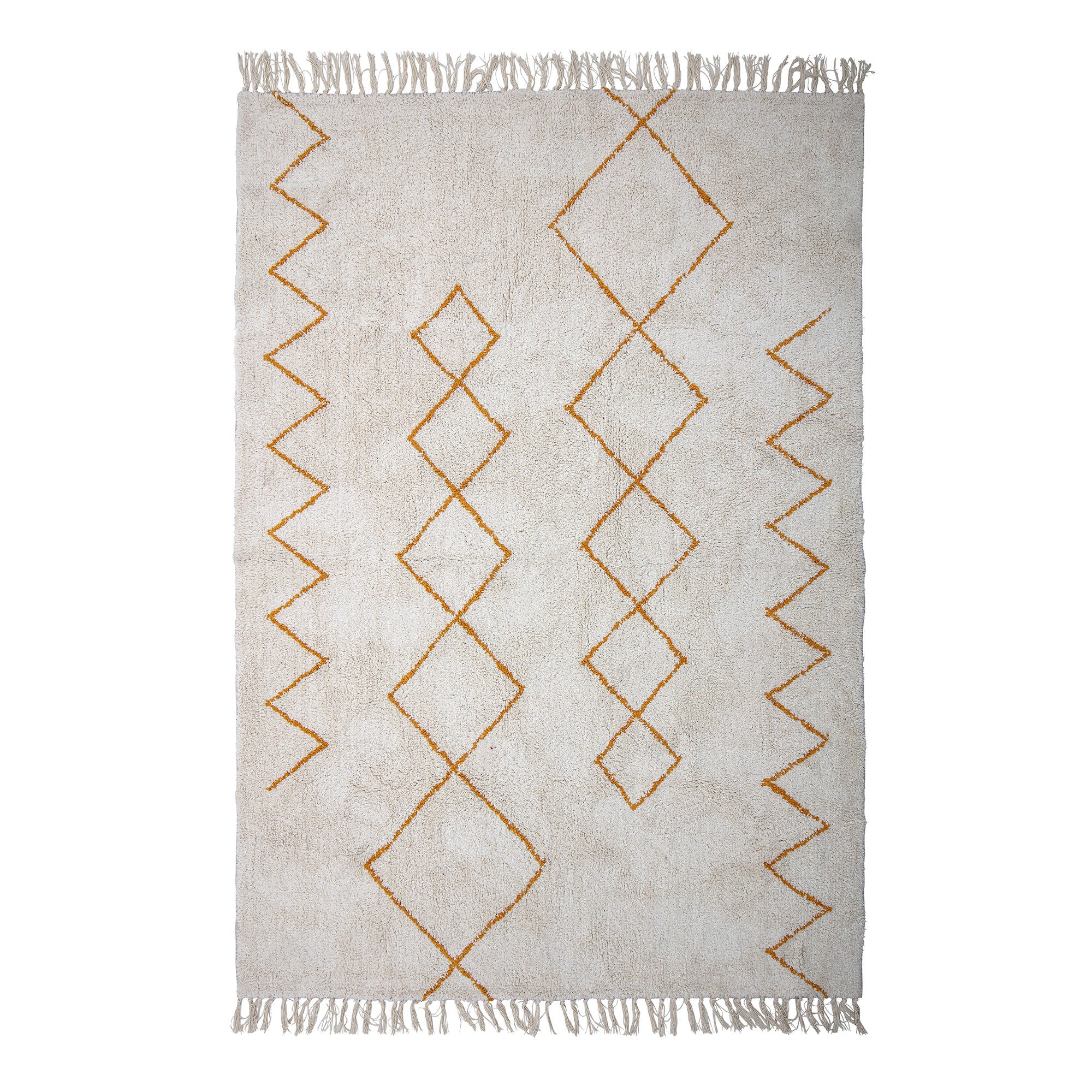 Bloomingville Tapis Huso, Jaune, Coton