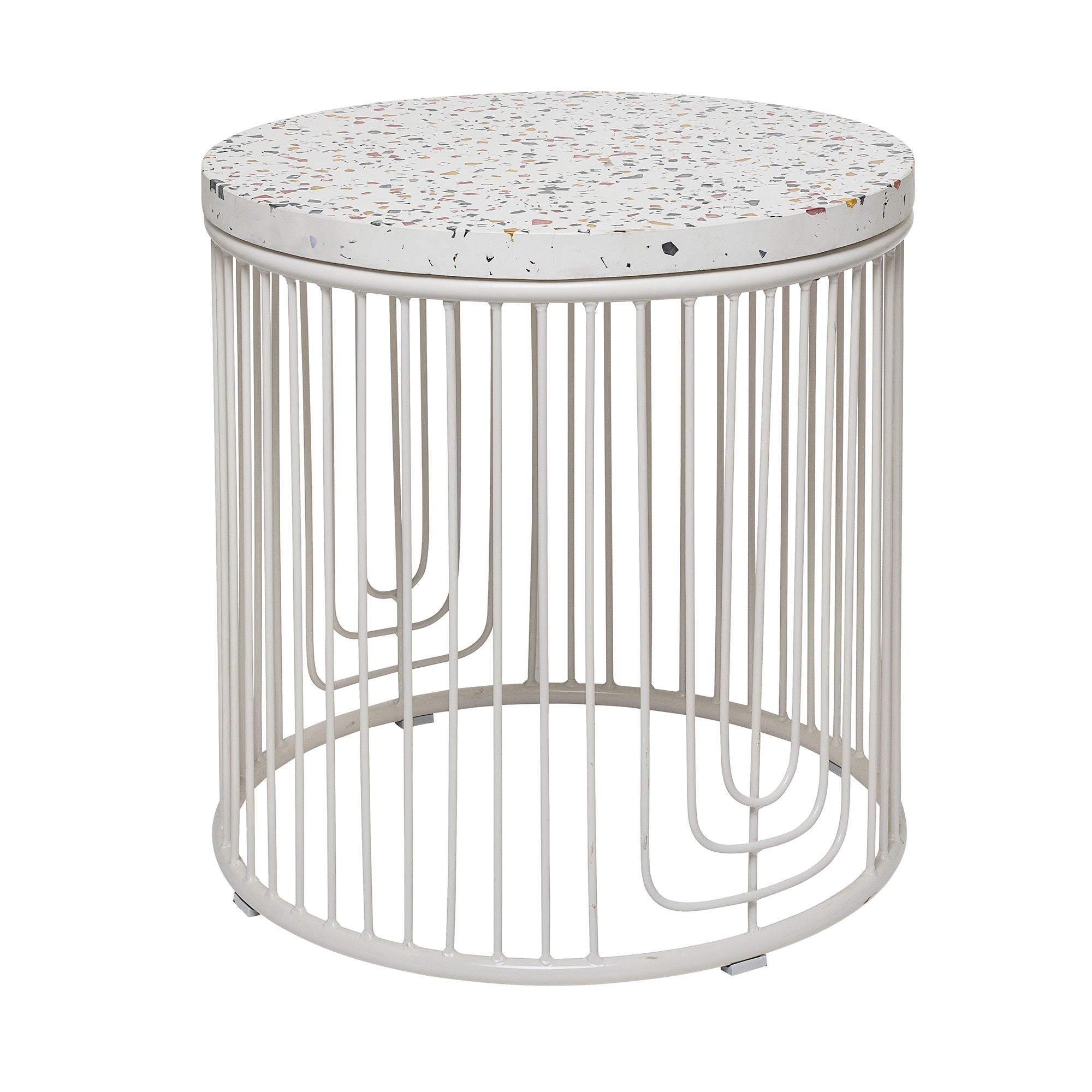 Bloomingville Kap Sidetable, Wit, Fiberstone