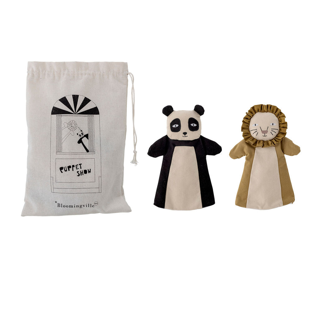 Bloomingville MINI Flynn Handpop, Bruin, Linnen