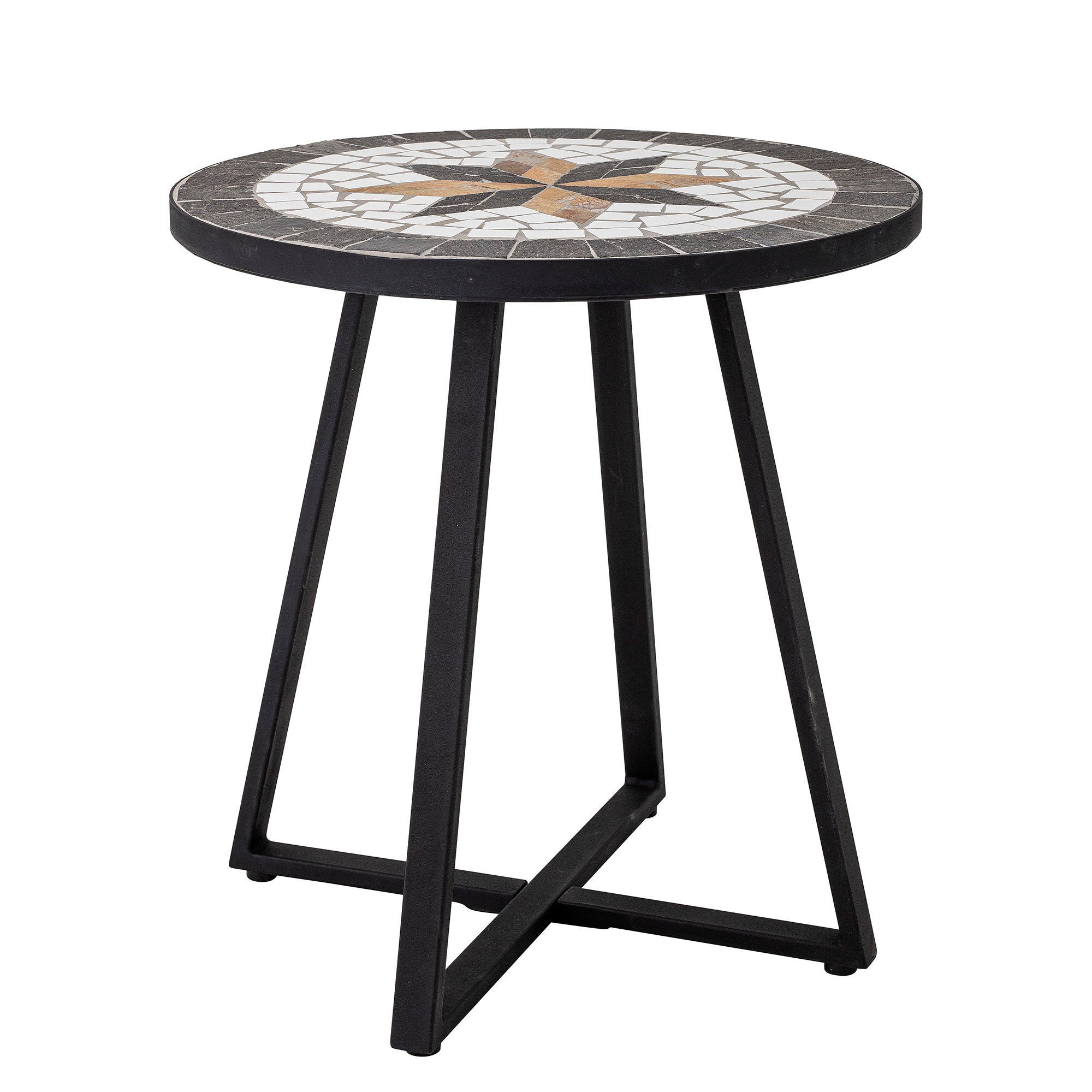 Bloomingville Table d'appoint Inaz, Noir, Stone