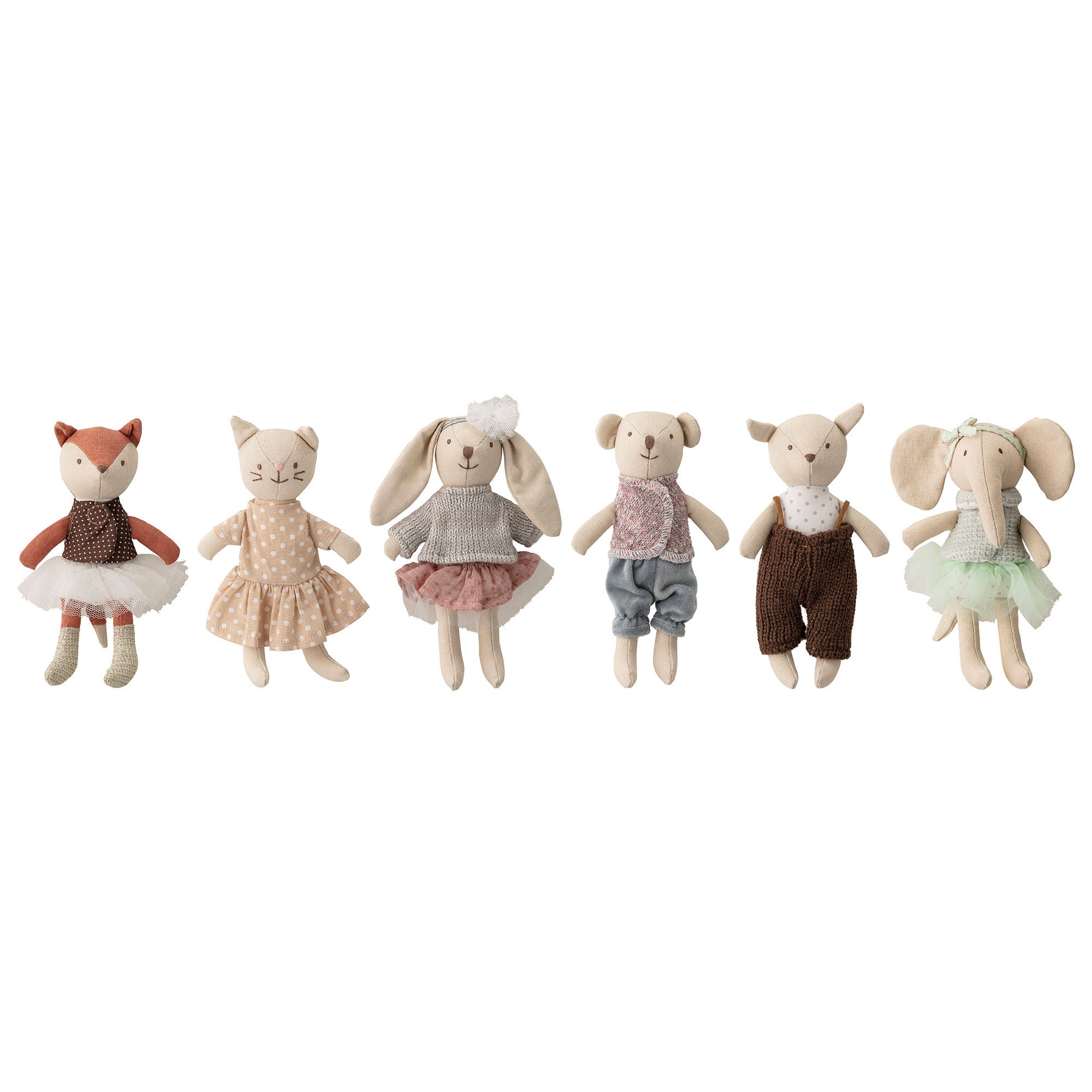 Bloomingville MINI Les amis des animaux Pop, Rose, Coton