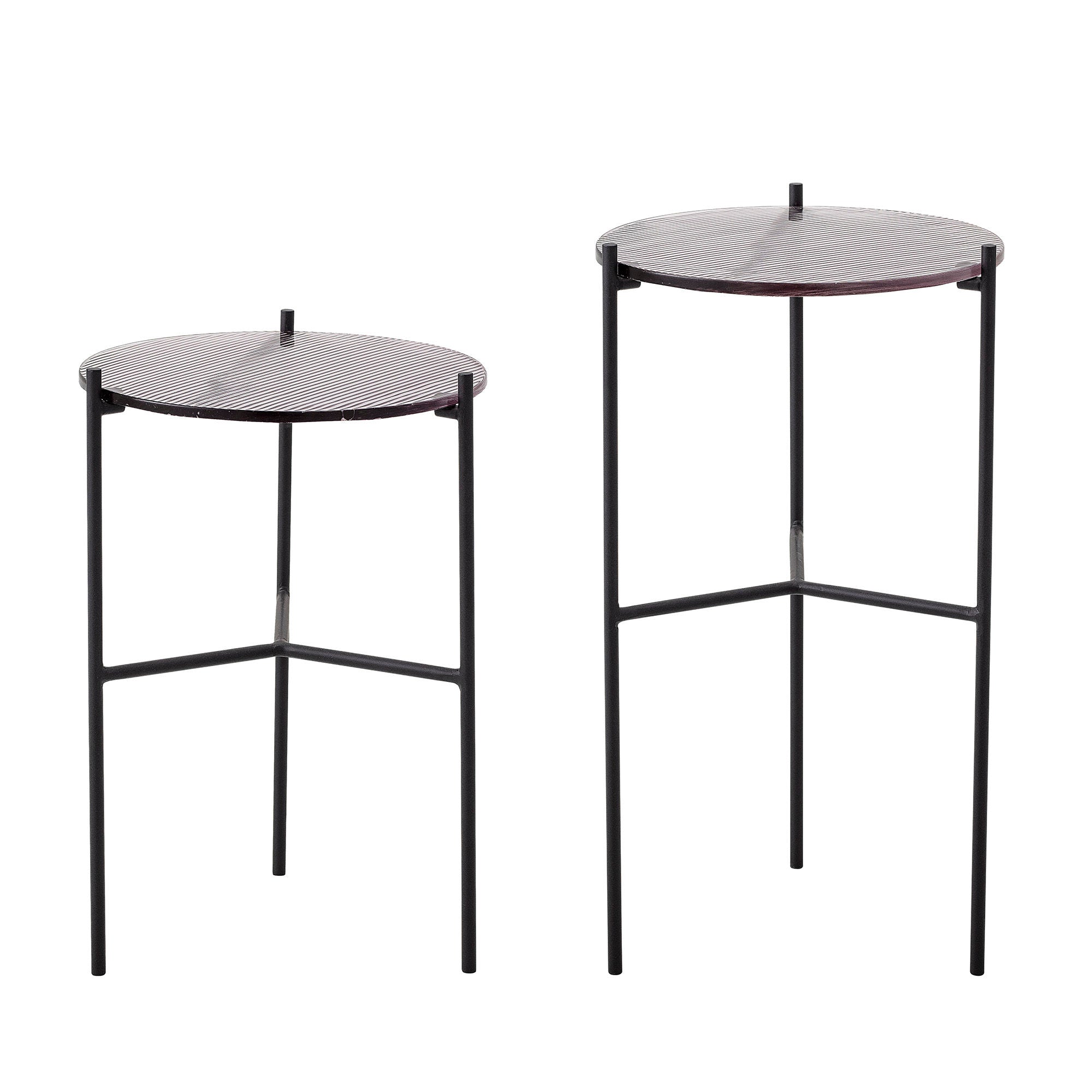 Bloomingville Cille Sidetable, Grijs, Glas