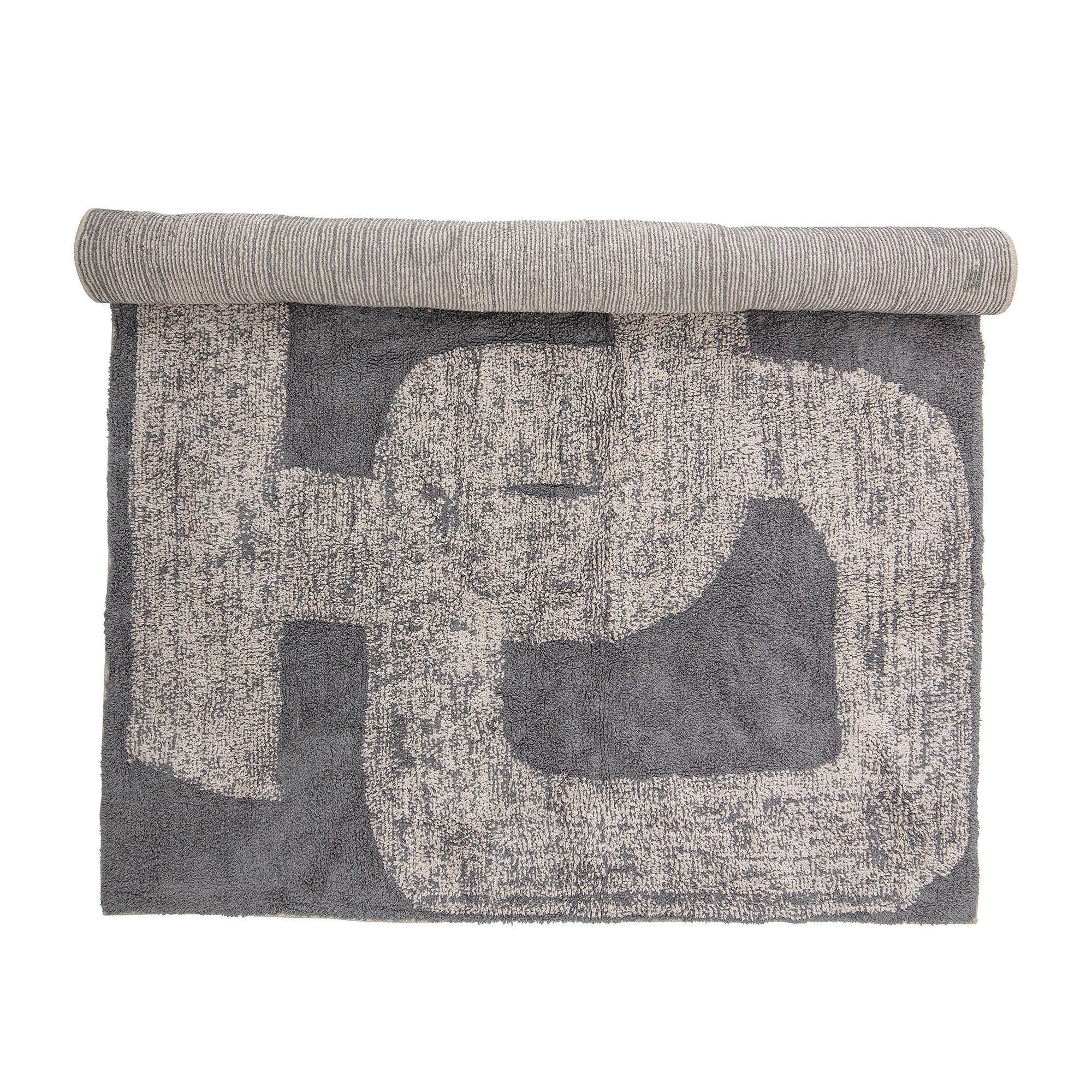 Bloomingville Tapis Addo, Gris, Coton