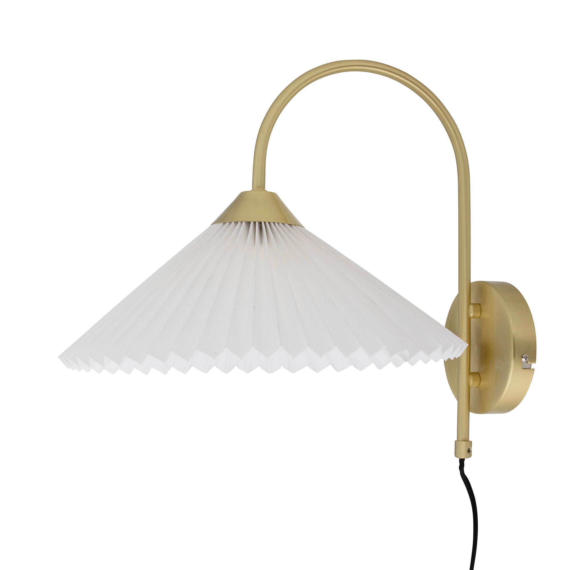 Bloomingville Lampe murale Firdes, Laiton, Lin