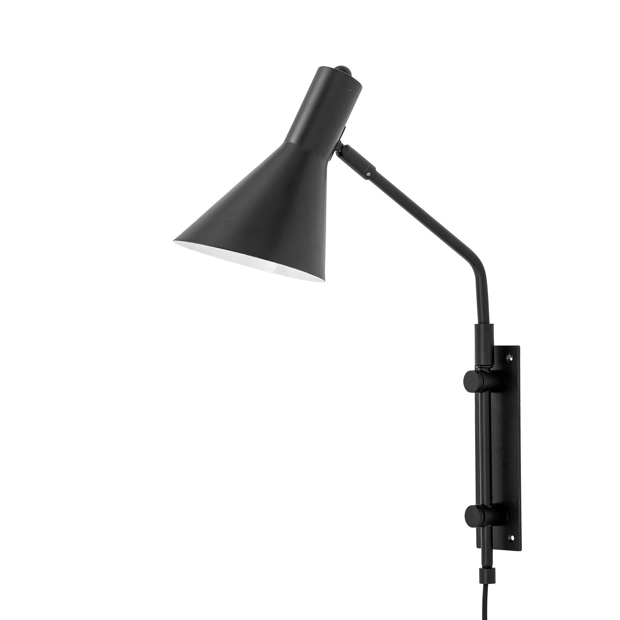 Bloomingville Edil Wandlamp, Zwart, Metaal