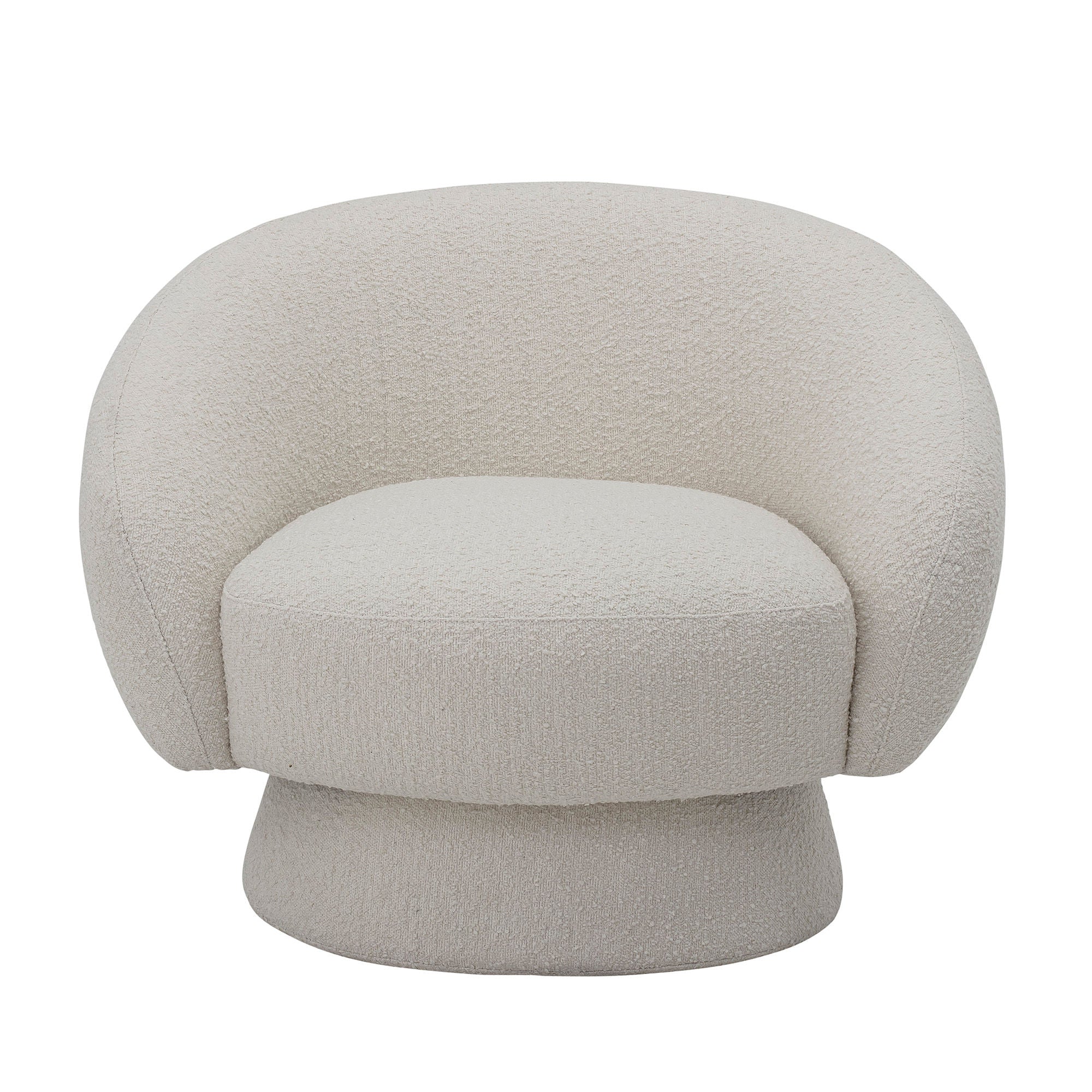 Bloomingville Silla Ted, Blanco, Poliéster