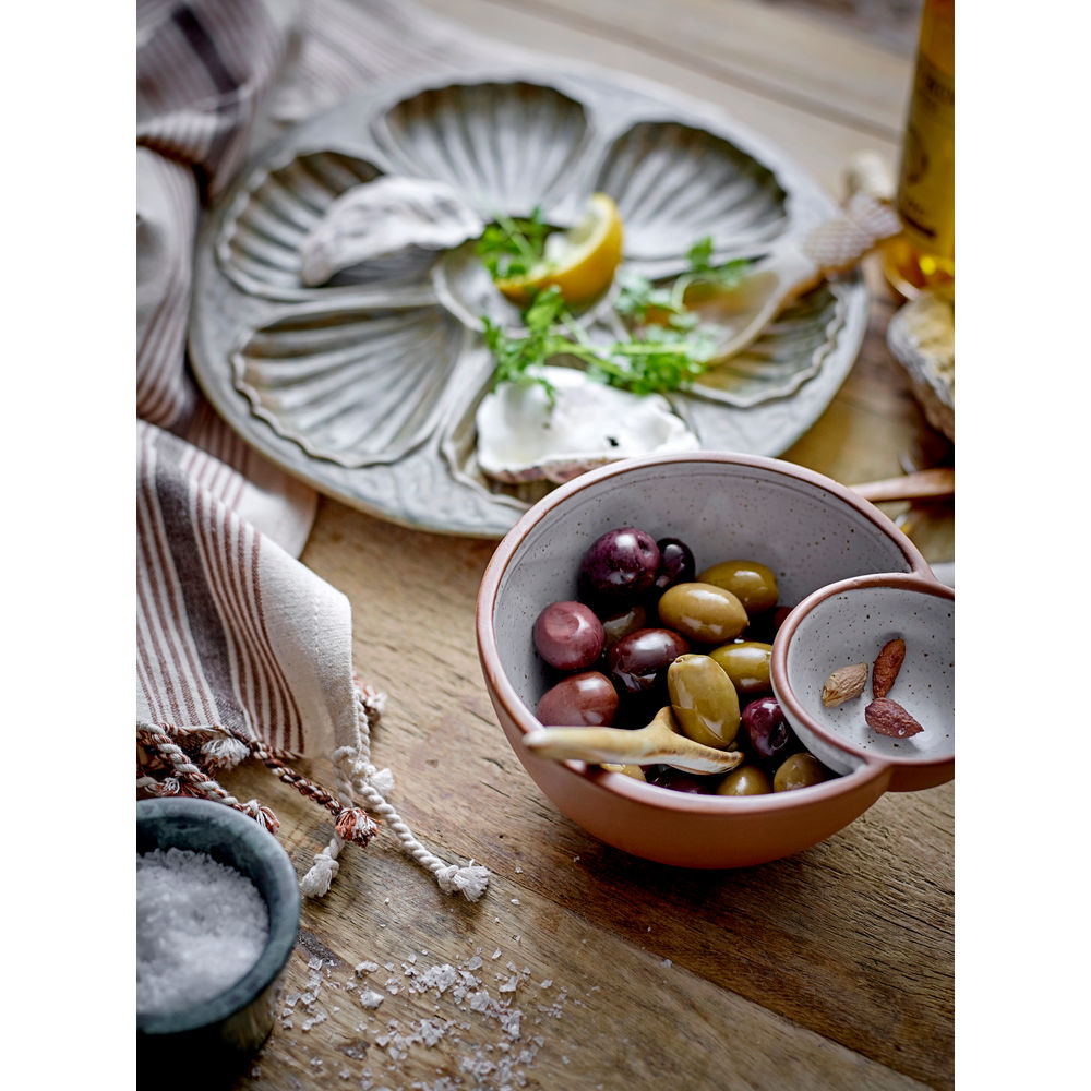 Kreative Sammlung Rosamyntthe Salzglas mit/Löffel, Rose, Marmor