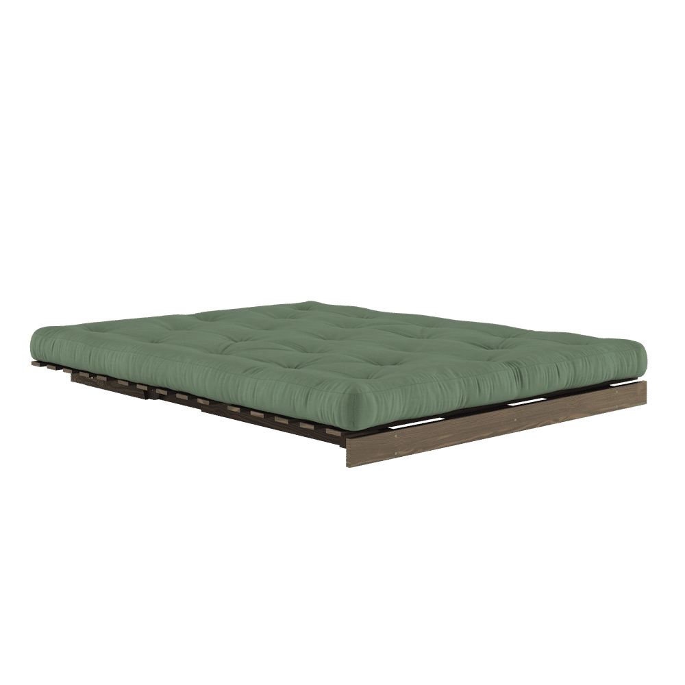 Karup Design ROOTS CAROB BROWN 160 X 200 W. ROOTS MATTRESS OLIVE GREEN