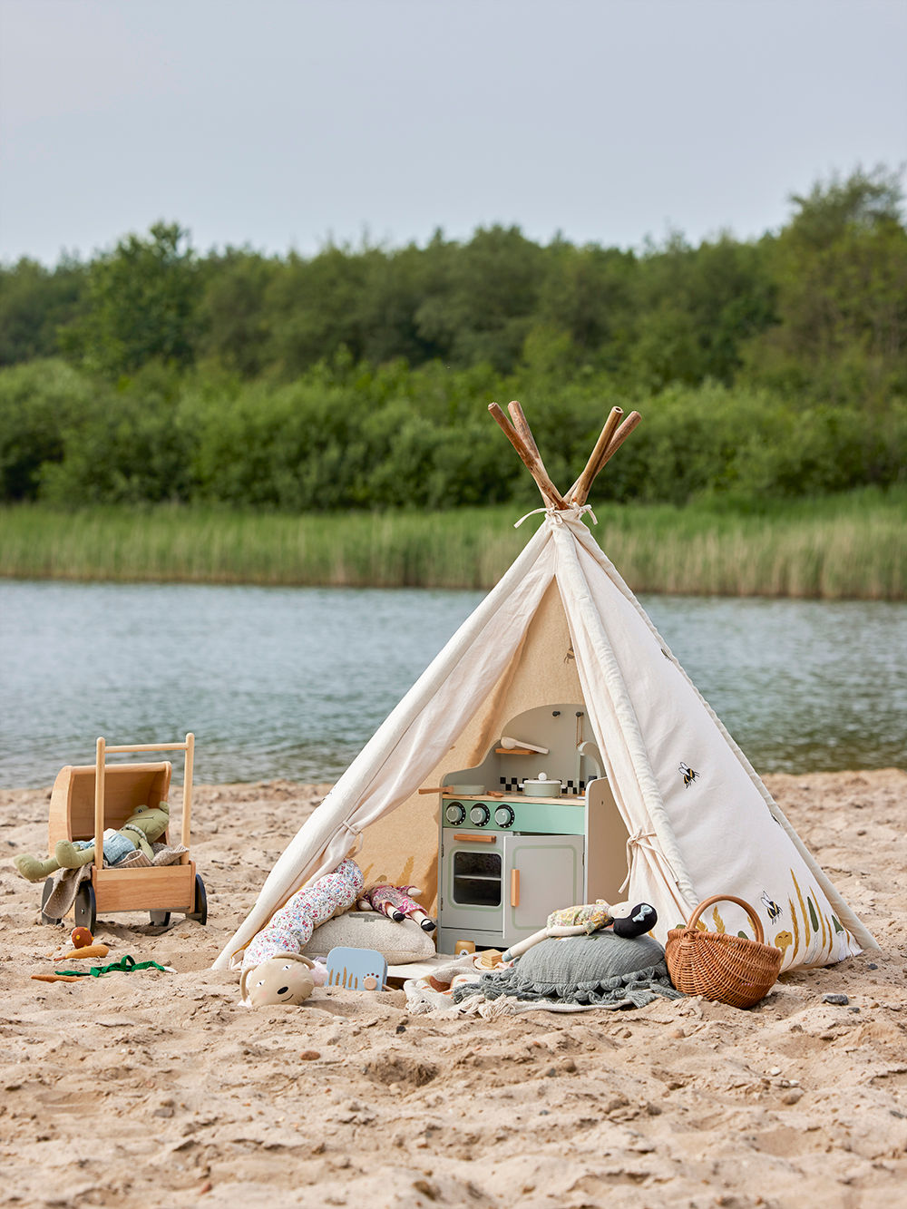 Bloomingville MINI Millo Kinder Tipi, Natuur, Katoen