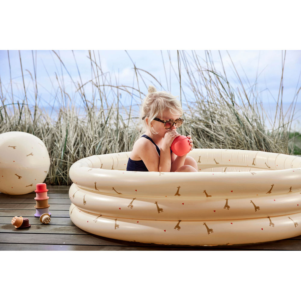 OYOY MINI Giraffe Swimming Pool Small & Beach Ball - Butter