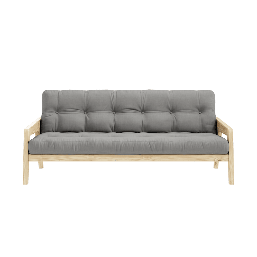 Conception GRAB CLAIR LAQUÉ W. MATELAS MIXTE 5 COUCHES GRIS