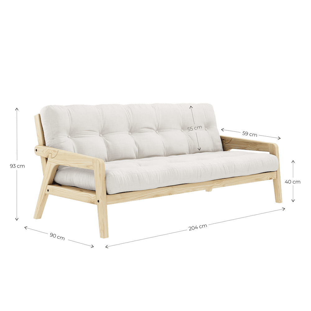 Karup Design SAISIR CLAIR LAQUE W. MATELAS MIXTE 5 COUCHES MOCCAA