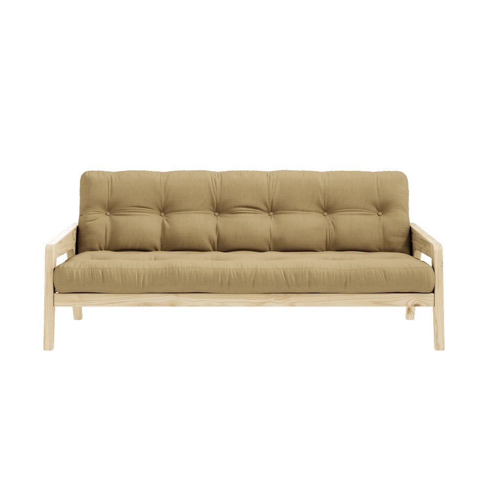 Karup Design GRAB CLARO LACADO W. COLCHÓN MIXTO 5 CAPAS TRIGO BEIGE