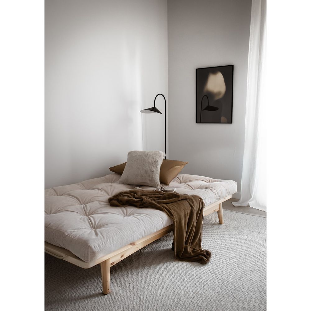 Karup Design FOLK CLEAR LACQUERED W. 5-LAYER MIXED MATTRESS BEIGE