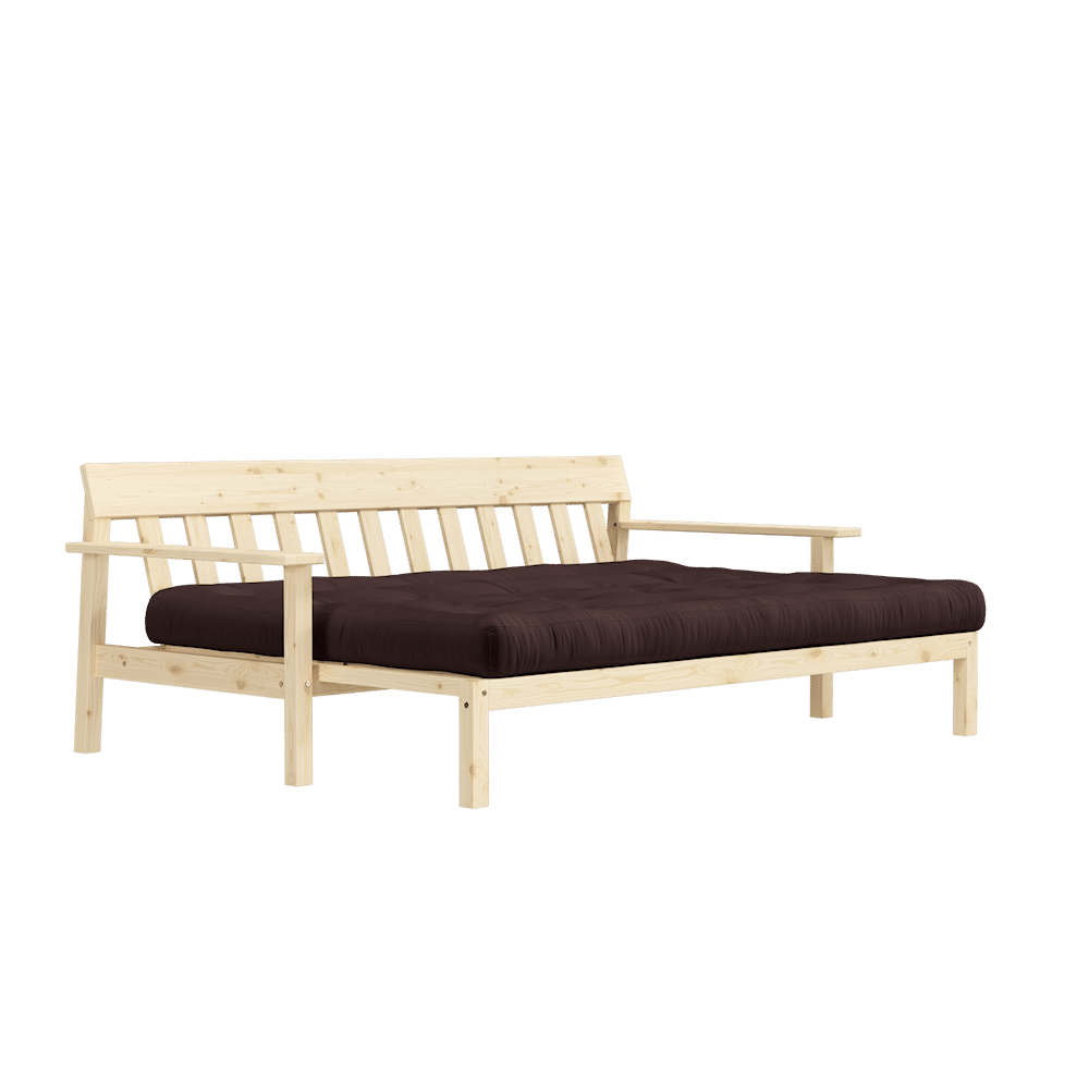 Le concepteur DÉBOUT CLAIR LAQUÉ W. MATELAS MIXTE 5 COUCHES BRUN