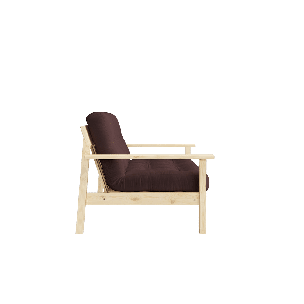 Le concepteur DÉBOUT CLAIR LAQUÉ W. MATELAS MIXTE 5 COUCHES BRUN