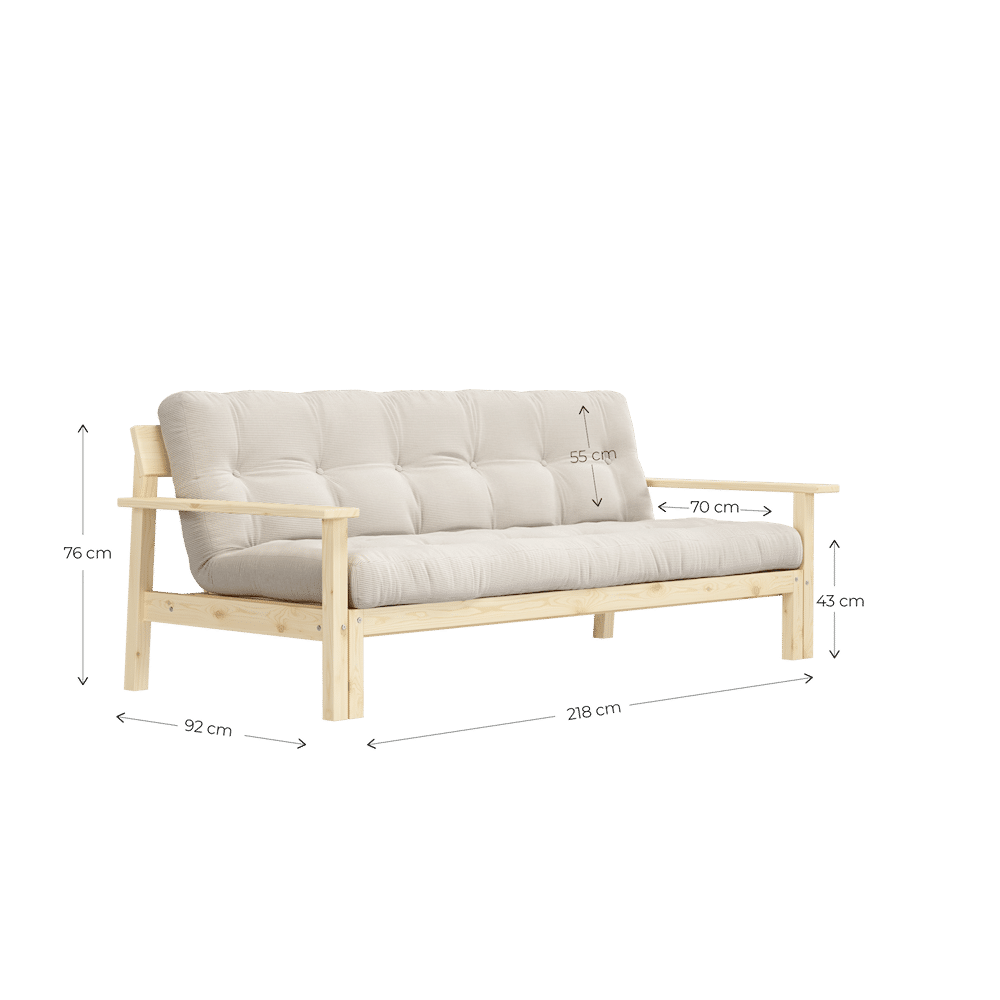 Le concepteur DÉBOUT CLAIR LAQUÉ W. MATELAS MIXTE 5 COUCHES BRUN