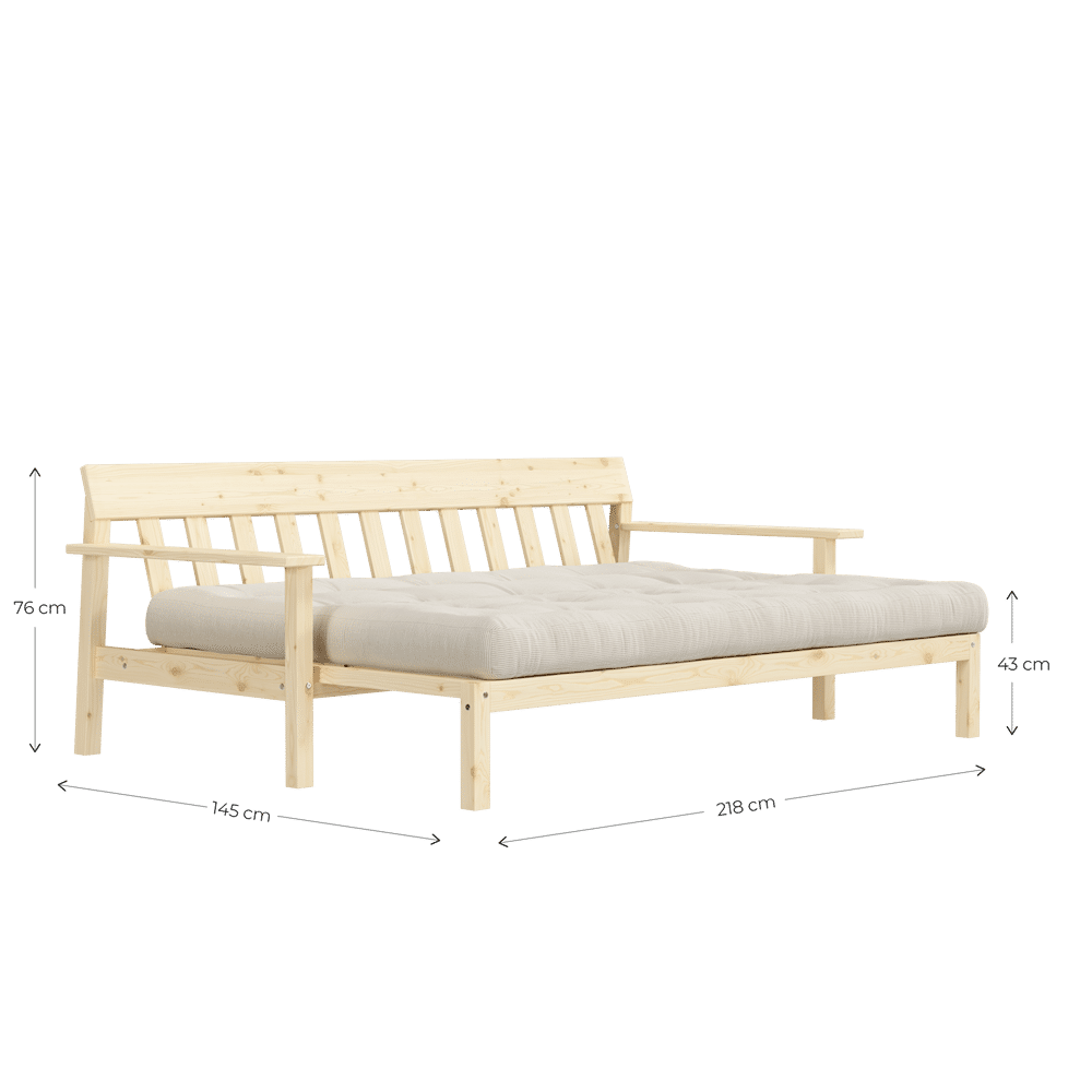 Le concepteur DÉBOUT CLAIR LAQUÉ W. MATELAS MIXTE 5 COUCHES BRUN