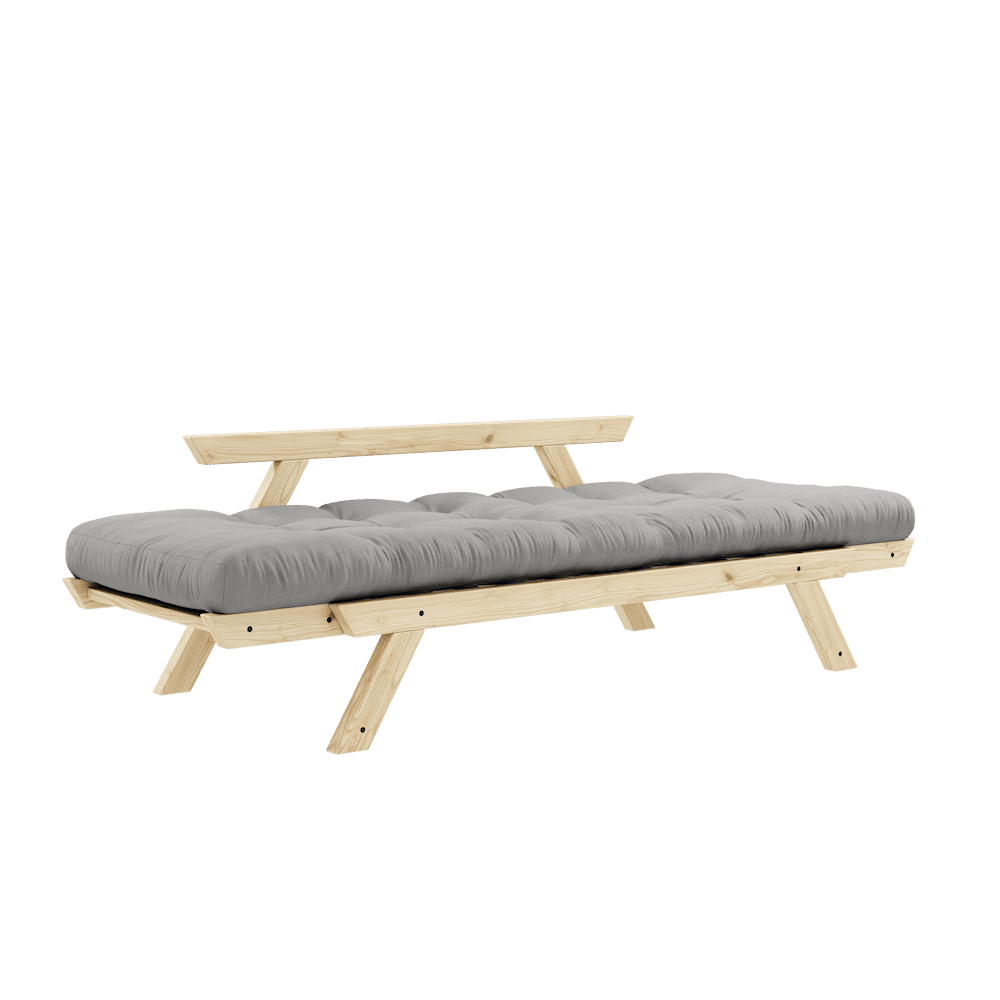 BEBOP CLAIR LAQUE W. MATELAS MIXTE 4 COUCHES GRIS