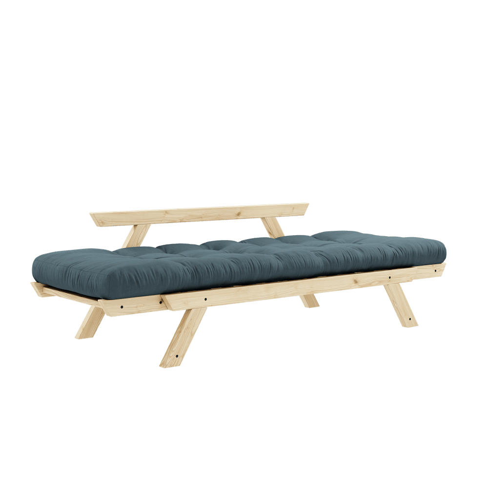 BEBOP CLAIR LAQUE W. MATELAS MIXTE 4 COUCHES BLEU PÉTROLE