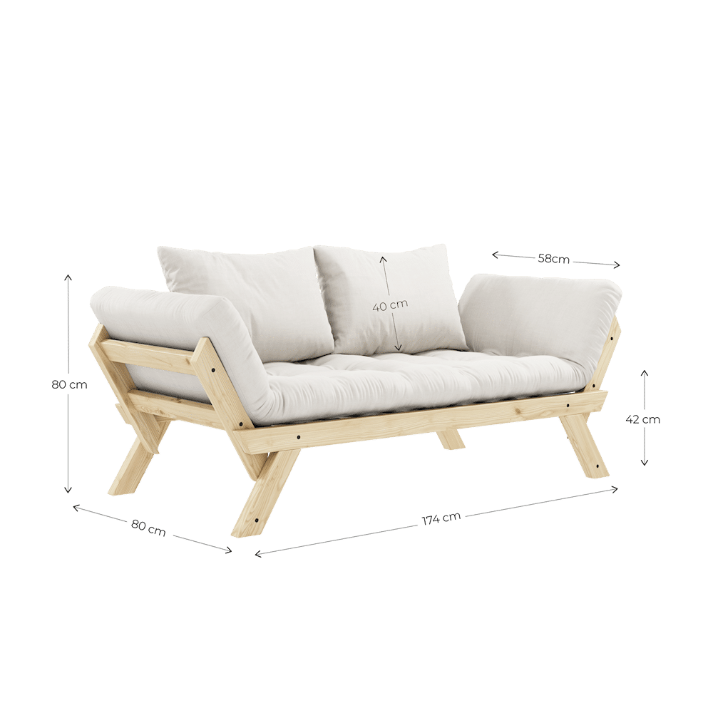 BEBOP CLAIR LAQUE W. MATELAS MIXTE 4 COUCHES BLEU PÉTROLE