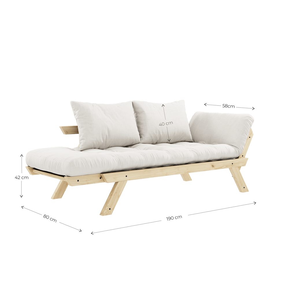 BEBOP CLAIR LAQUE W. MATELAS MIXTE 4 COUCHES BLEU PÉTROLE