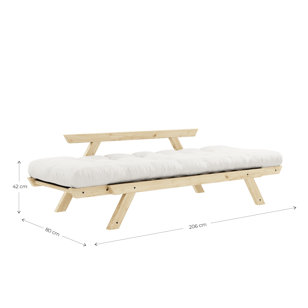 BEBOP CLAIR LAQUE W. MATELAS MIXTE 4 COUCHES BLEU PÉTROLE