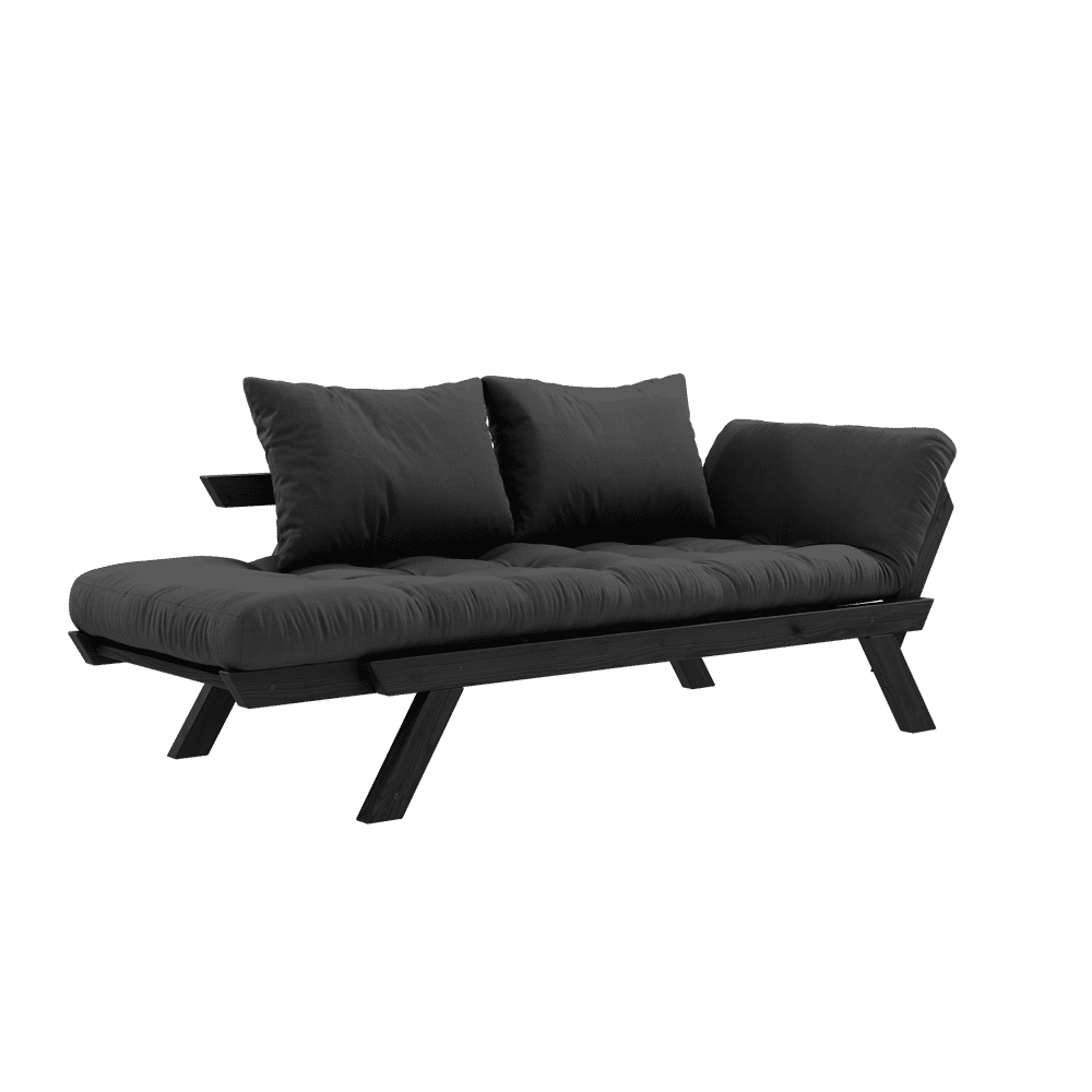 Karup Design BEBOP SCHWARZ LACKIERT W. 4-SCHICHT GEMISCHTE MATRATZE DUNKELGRAU