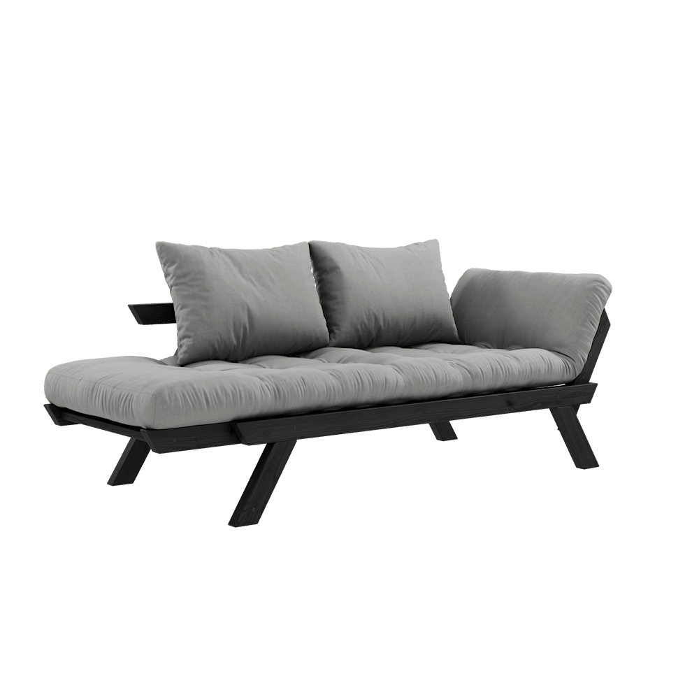 Designer BEBOP NOIR LAQUÉ W. MATELAS MIXTE 4 COUCHES GRIS