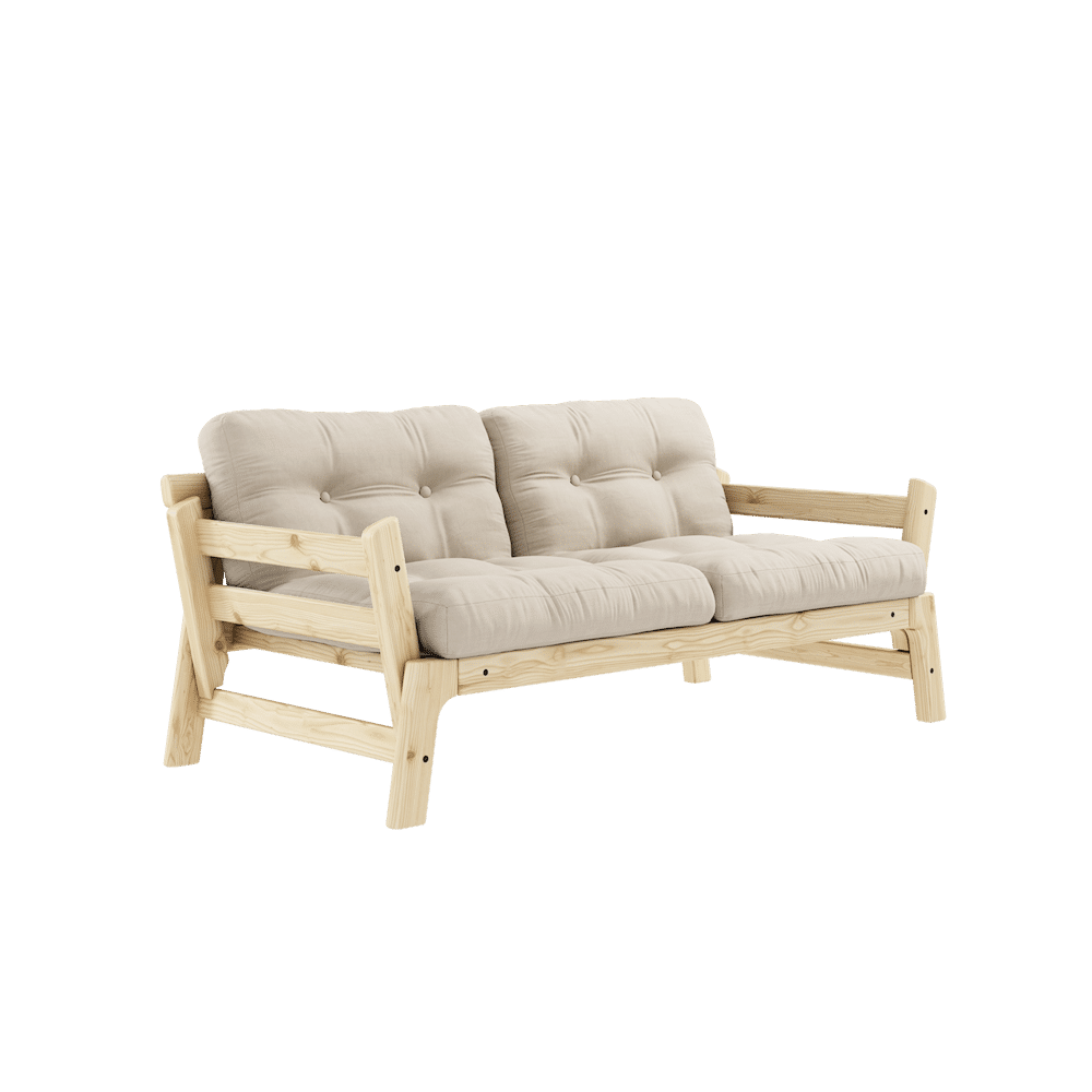 ÉTAPE CLAIRE LAQUÉE W. MATELAS STEP BEIGE