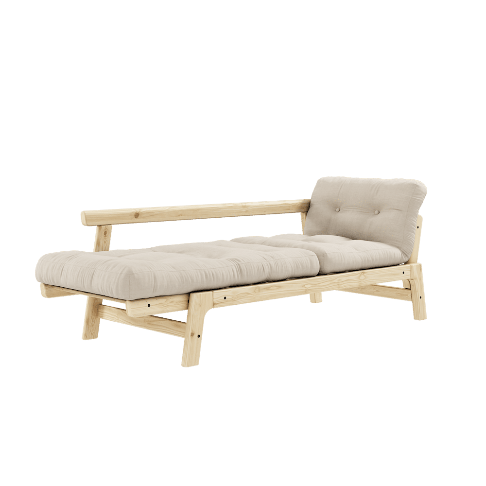 ÉTAPE CLAIRE LAQUÉE W. MATELAS STEP BEIGE