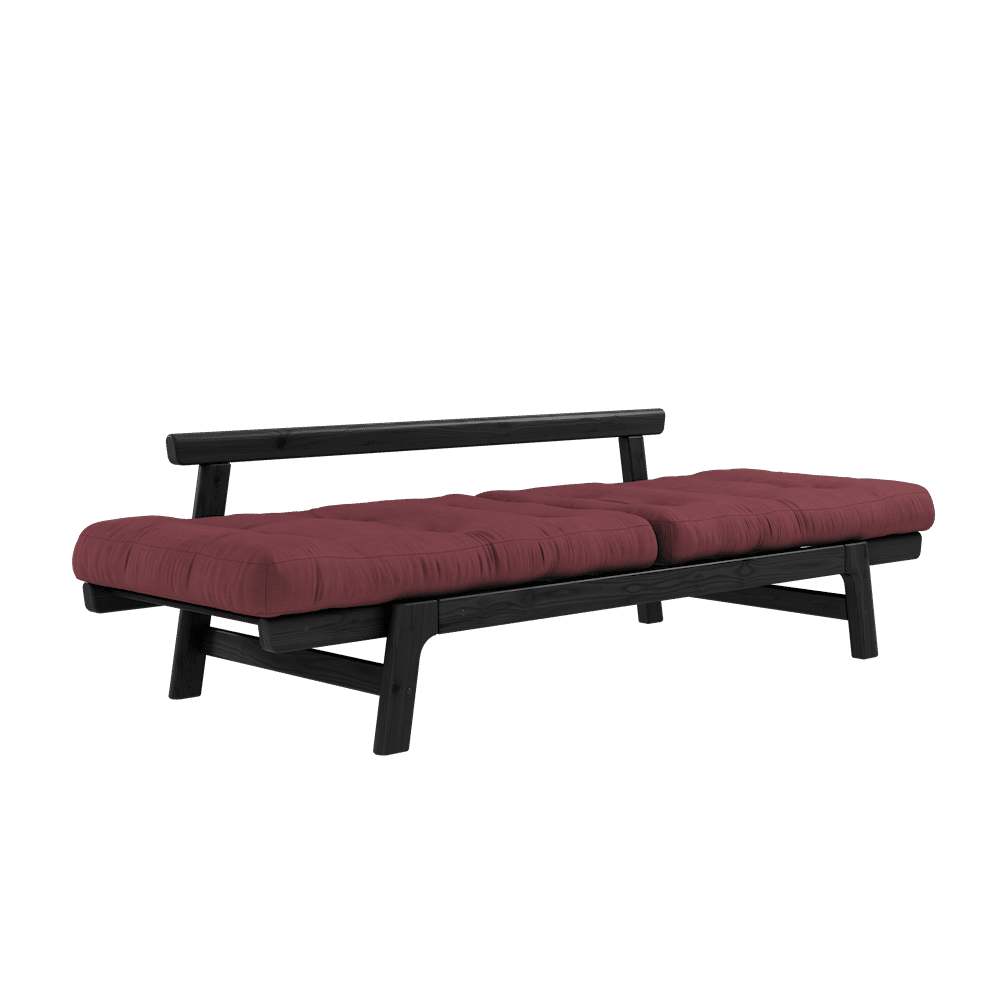 Karup Design STEP BLACK LACQUERED W. STEP MATTRESSES BORDEAUX