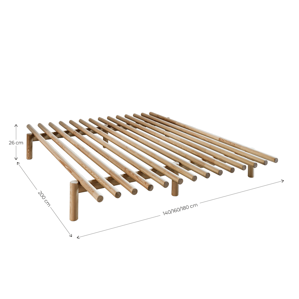 Plan d'aménagement PACE LIT CLAIR LAQUÉ 160X200