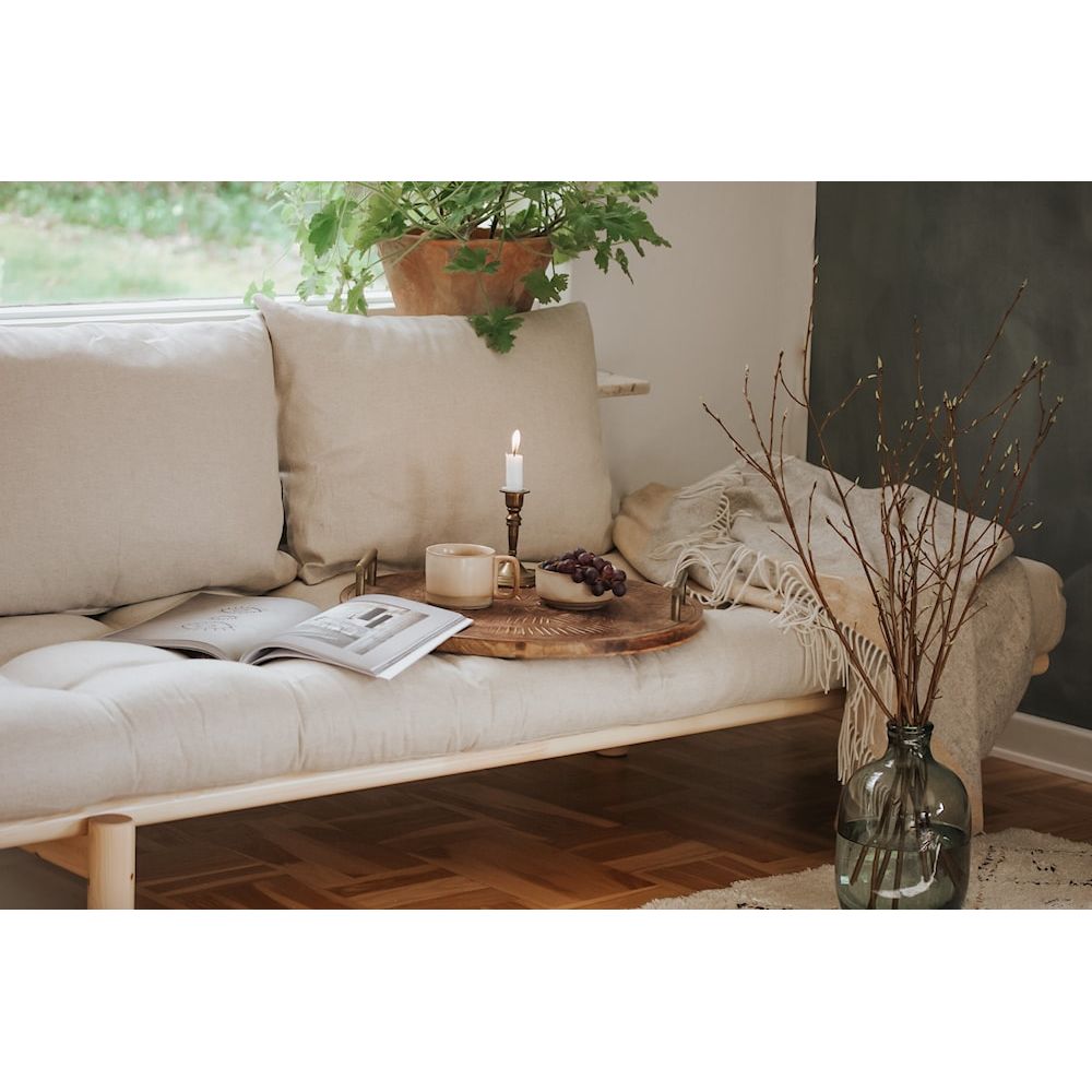 Karup Design PACE DAYBED CLARO LACADO W. COLCHÓN DE 4 CAPAS MIXTO NATURAL